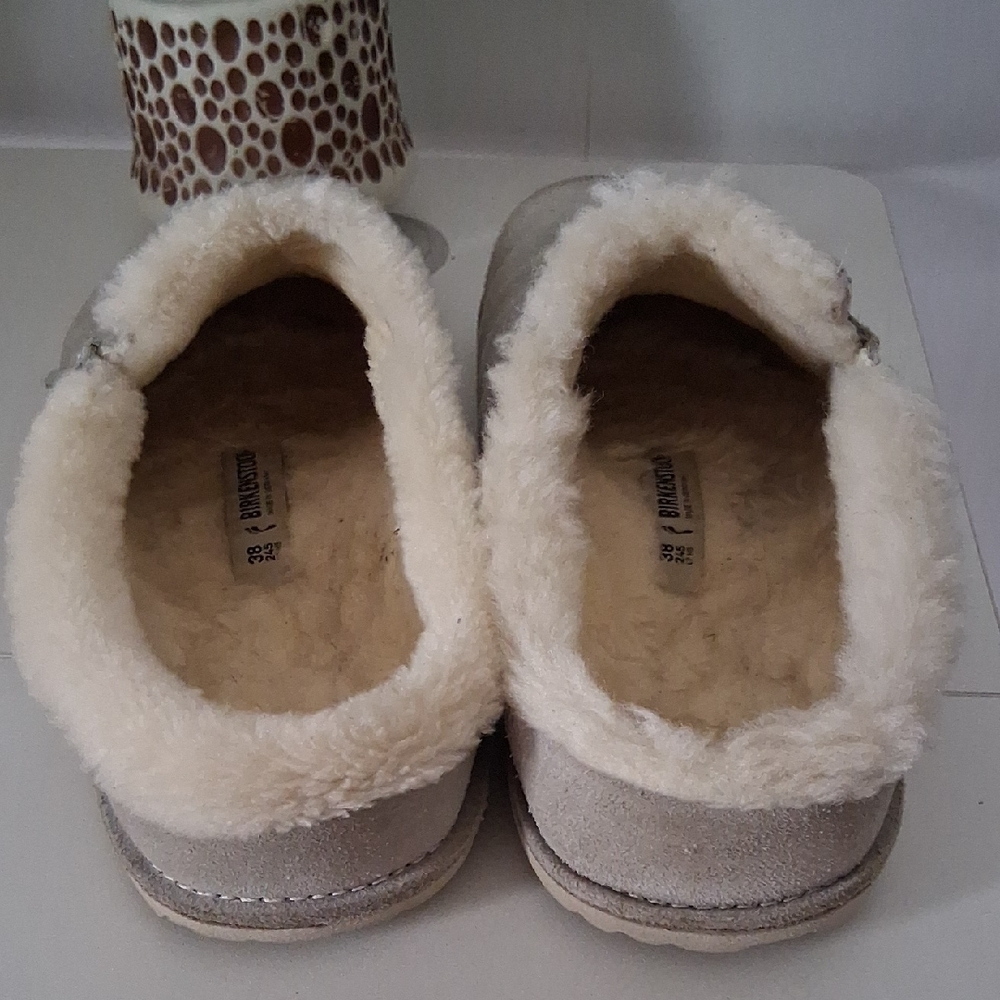 Birkenstock Zermatt EU 38 / Women’s 7–7.5 Shearling Clog Slippers - Picture 8 of 14